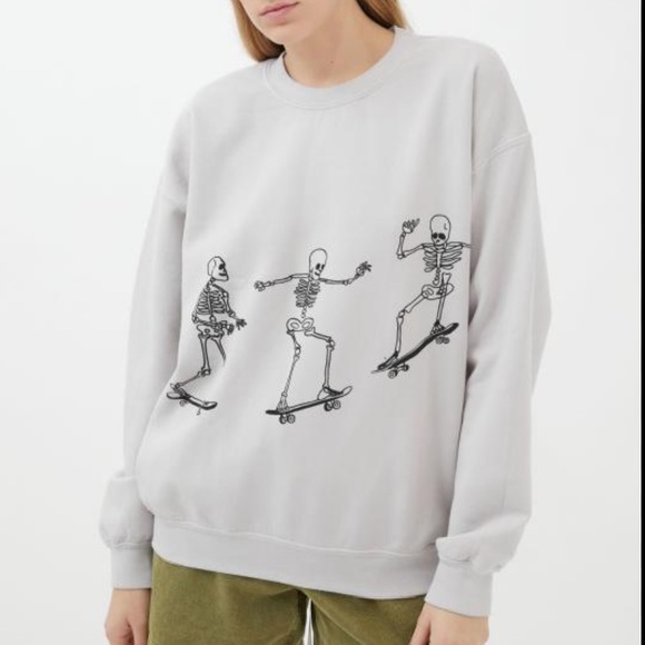 Large/Extra Large Urban Outfitters skeleton sweatshirt - Picture 1 of 5